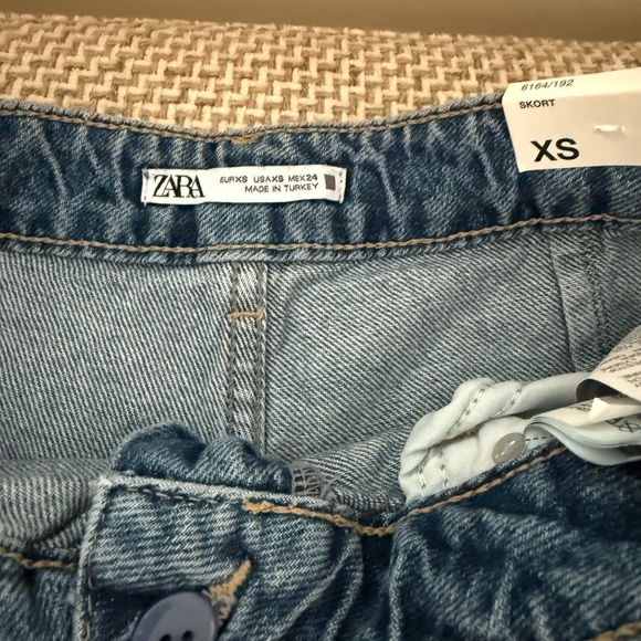 Zara Wrap Denim Skort - Picture 4 of 6
